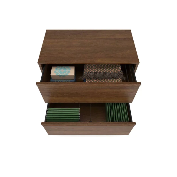 Quarters & Craft Raleigh Collection Home Office Lateral Filing Cabinet - in Vintage Walnut (QCLATMMW)