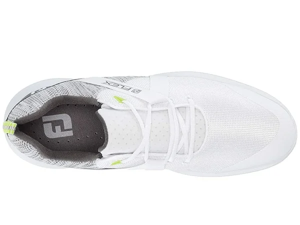 Footjoy Men FJ Flex Golf Shoes - White - Size 11 Wide