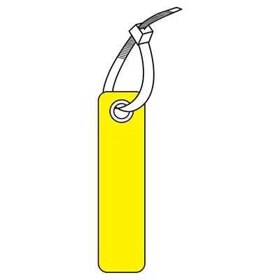 Plastic/Nylon/Vinyl Perma-Lock Tags & Nylon Seals Plastic Tag Seal in Yellow by Emedco ( 3x22 H x in W ) PLV33-YL