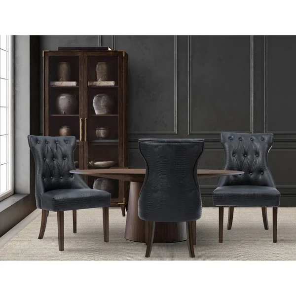 Chic Home Bronte Tufted Dining Side Chair - Set of 2 Black