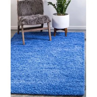 Turn on The Brights Angeline Periwinkle Blue Area Rug, Size: Rectangle 10& x 13&