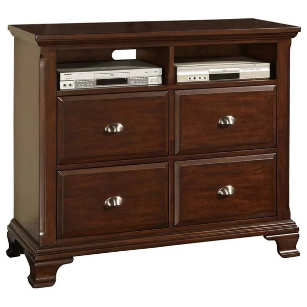 Bowery Hill 4 Drawer Media Chest in Cherry