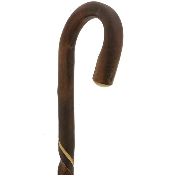 Men Crook Cane Scorched Chestnut, 5 x 1 x 36 inches