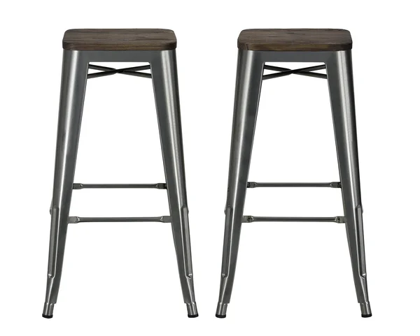Fanya 30x22 Metal Backless Bar Stool, N/A, Antique Gun Metal
