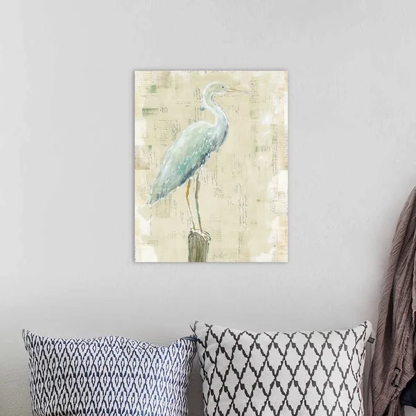 Coastal Egret I V2 No Aqua - Canvas Wall Art, 16x20, Great Big Canvas