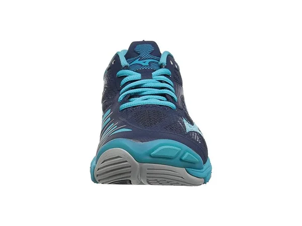 Mizuno Wave Lightning Z4 Navy/Aqua Women's Volleyball Shoes, Size: 7.5
