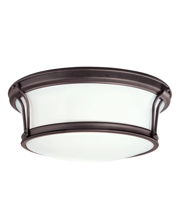 Hudson Valley 6515-OB Newport 3 Light Flush Mount - Old Bronze