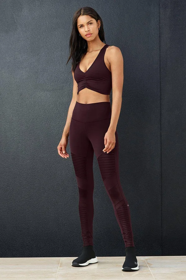Alo Yoga High-Waist Moto Legging - Women's Oxblood, M