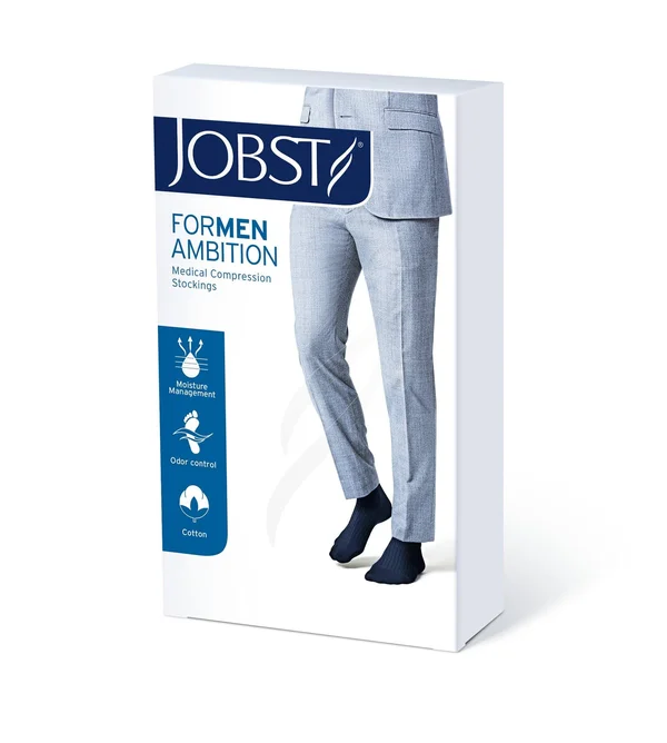 Jobst forMen Ambition 30-40 mmHg Knee High - Size 5, Long, Black
