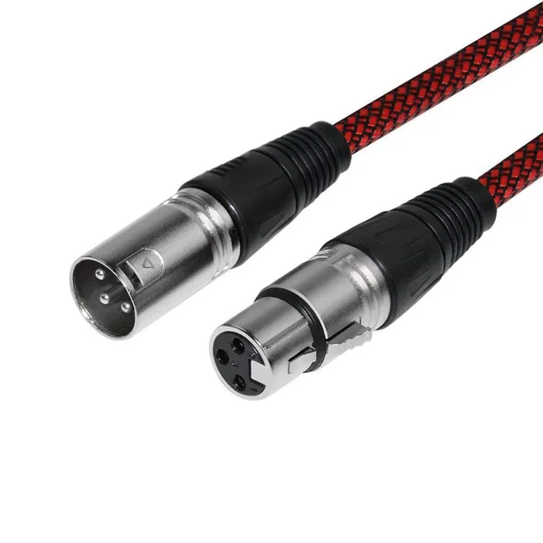 XLR Cable 100ft Male to Female, Furui Microphone XLR Cable 3 Pin Nylon Braided Balanced XLR Cable Mic DMX Cable Patch Cords with