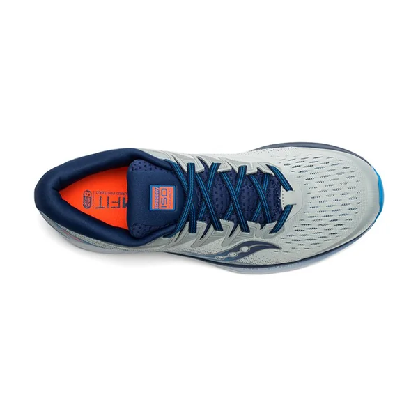 Saucony - Ride ISO 2, Men's Grey/Blue, 13