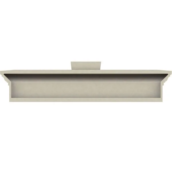Ekena Millwork CRH06X33KF 33x22 Bottom Width x 36 1/2x22 Top Width x 6x22H x 1x22P Traditional Crosshead w/ Flat Keystone