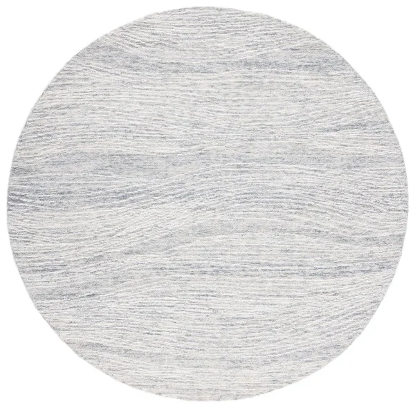 Metro Collection MET995F Rug Grey, Ivory, Round 6& x 6&