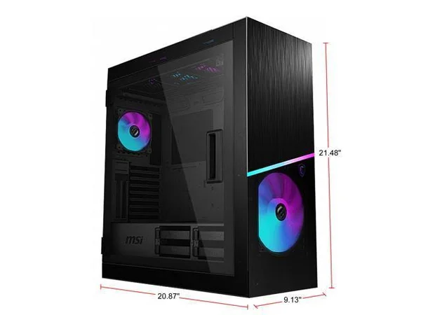MSI - MPG SEKIRA EATX Mid-Tower Case - Black/Silver 500X