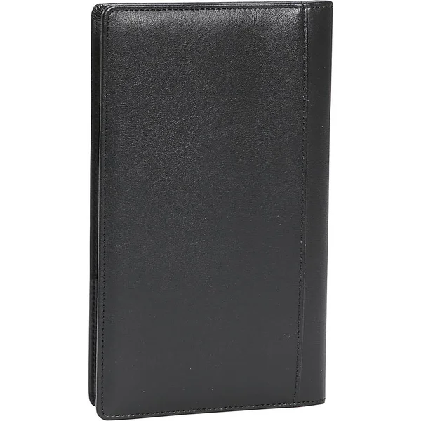 Royce 3-Up Leather Business Card File Black