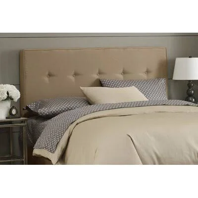 Alcott Hill Lenora Upholstered Panel Headboard, Size: King, Beige