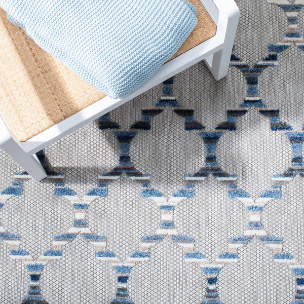 Safavieh Cabana Rug Collection CBN333G - Grey, Blue - 8' x 10'