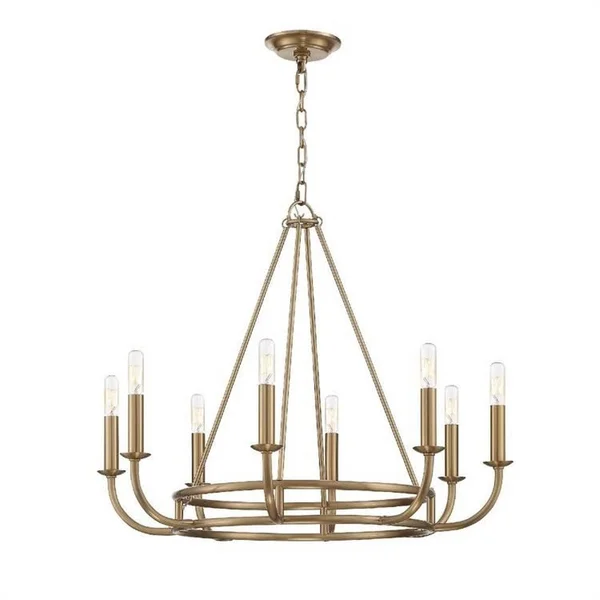 Crystorama BAI-A2108-MK Bailey 8 Light Matte Black Chandelier