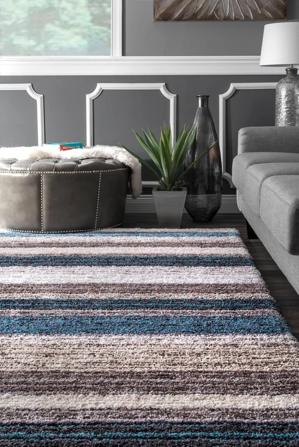 nuLOOM Hand-Tufted Classie Shag Area Rug - Soft Sky