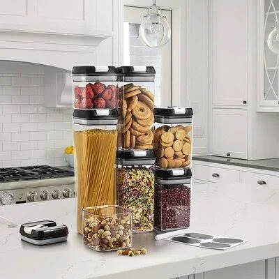 Airtight Food Storage Containers - Wildone Cereal & Dry Food Storage Containers Set of 7 with Easy Locking Lids, for Kitchen