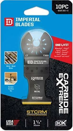 Imperial Blades Iboat360-10 Blade Carbde Tooth Tin 1-3/8in 10 Pack