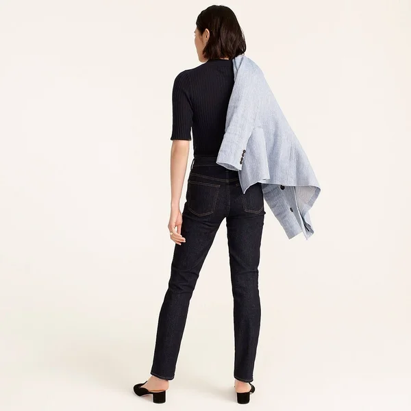 J.Crew Womens 9x22 Vintage Slim-Straight Jean in Resin Rinse (Size 30)