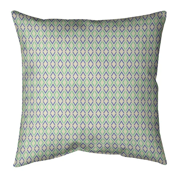 Full Color Arrow Diamonds Indoor/Outdoor Pillow - 20 x 20 - Yellow Pink & Green - N/A