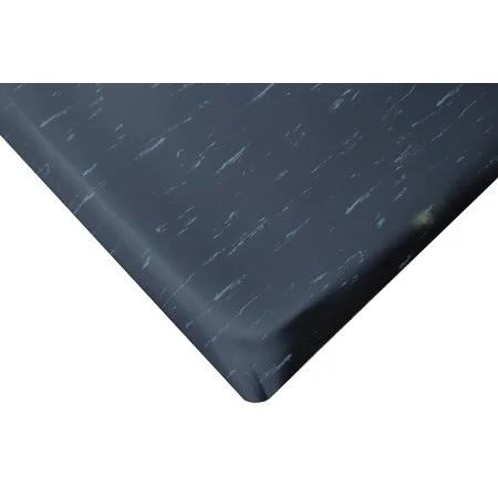 Rhino Anti-Fatigue Mats Marbleized Tile Top Anti-Fatigue Mat 2 ft. x 6 ft. x 7/8 in. Black/White Commercial Mat - Black & Whi