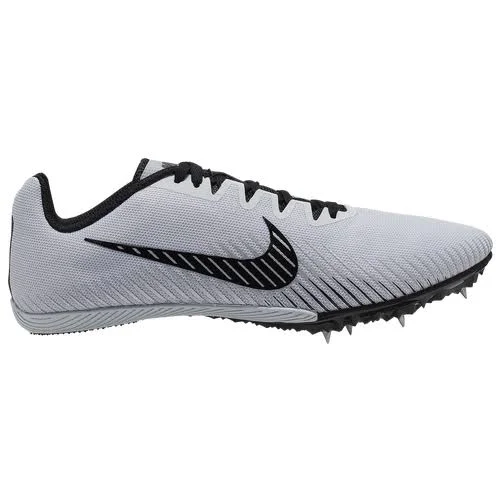 Nike Zoom Rival M 9 - Mens Mid Distance Spikes - Pure Platinum/Black/Metallic Silver, Size 2.5