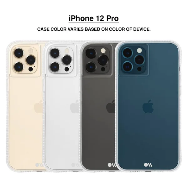 Case-Mate - Tough Plus - Case for iPhone 12 and iPhone 12 Pro (5G) - 15 ft Drop Protection - 6.1 inch - Clear