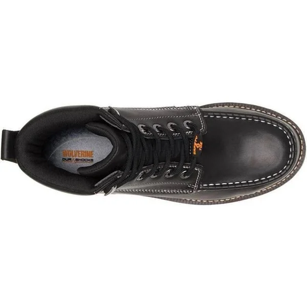 Wolverine Men's I-90 Durashock Moc-Toe Work Boots, Black