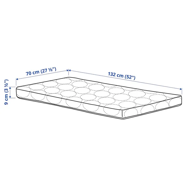 IKEA - SK諲AST Foam Mattress for Crib, 27 1/2x52