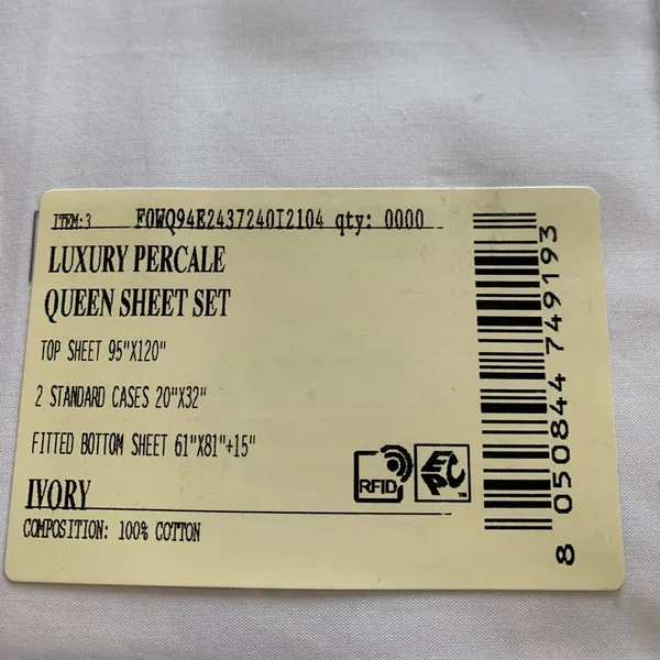 Frette Lux Percale Ivory Sheet Set