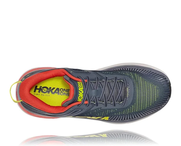 Hoka One One Men's Bondi (Wide) 7 Turbulence-Chili, 7