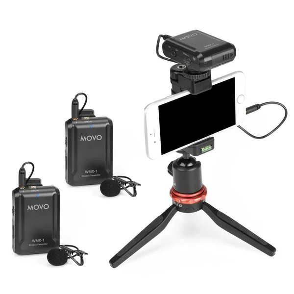 Movo WMX-1-DUO 2.4GHz Dual Wireless Lavalier Microphone System
