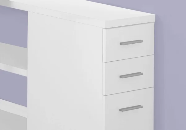 47.25x22 x 47.25x22 x 29.5x22 Grey Silver Particle Board Hollow Core Metal Computer Desk with A Hollow Core