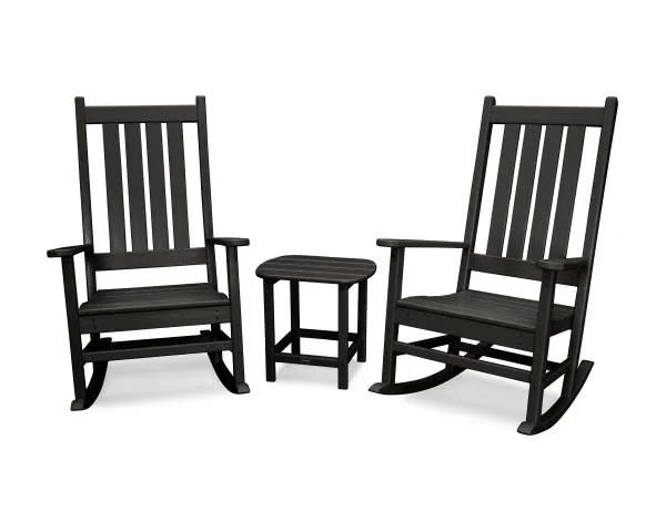 POLYWOOD Vineyard 3-Piece Rocking Set (White), 20.75" x 16.25" x 19.25"