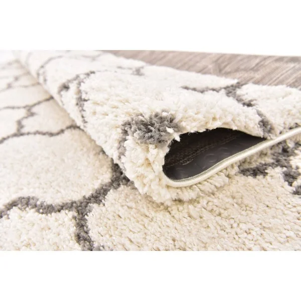 Unique Loom Marble Rabat Shag Area Rug (5& x 8& - Gray)