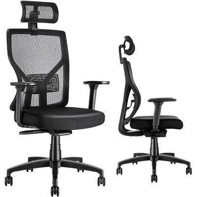 Ergonomic Office Chair Adjustable Desk Chair with Sliding SEAT - Molents High Back Mesh Computer Chair with Adjustable Lumbar Sup