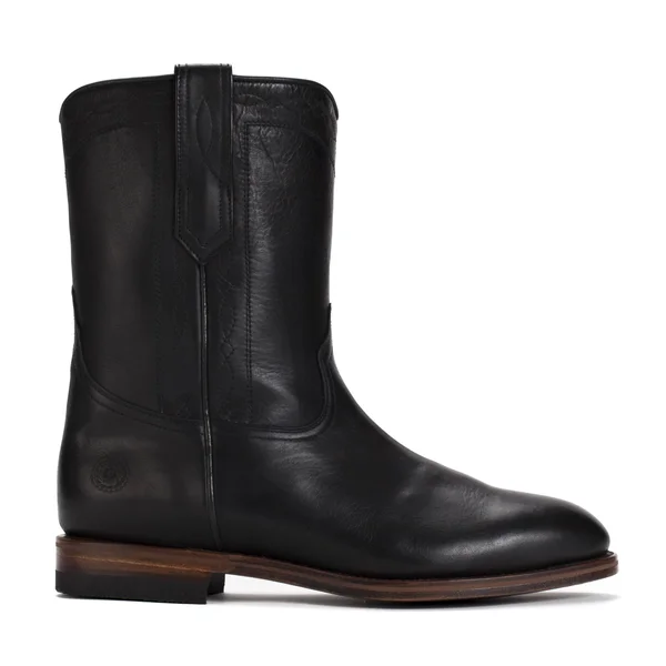 Bexar Black Handmade Leather Western Boots - Men's, Ranch Road Boots