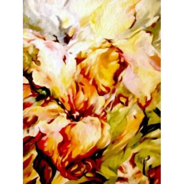 Red and Yellow Concerto Outdoor Canvas Rectangular Wall Art Decor 40x22 x 30x22
