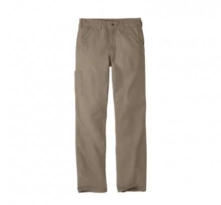 Blank Carhartt Men Canvas Work Dunagree Pant, SIZE:38 Waist 32 Inseam, Light Brown