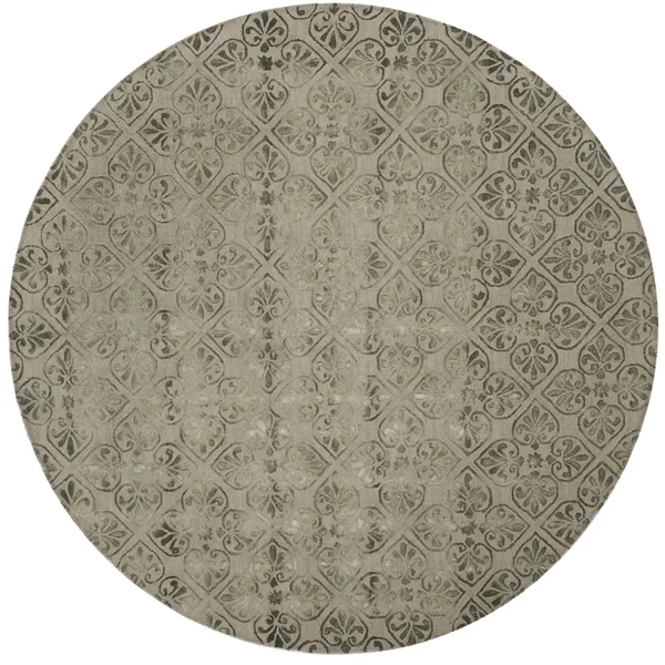 Safavieh Dip Dye Dark Beige 7 ft. x 7 ft. Round Area Rug