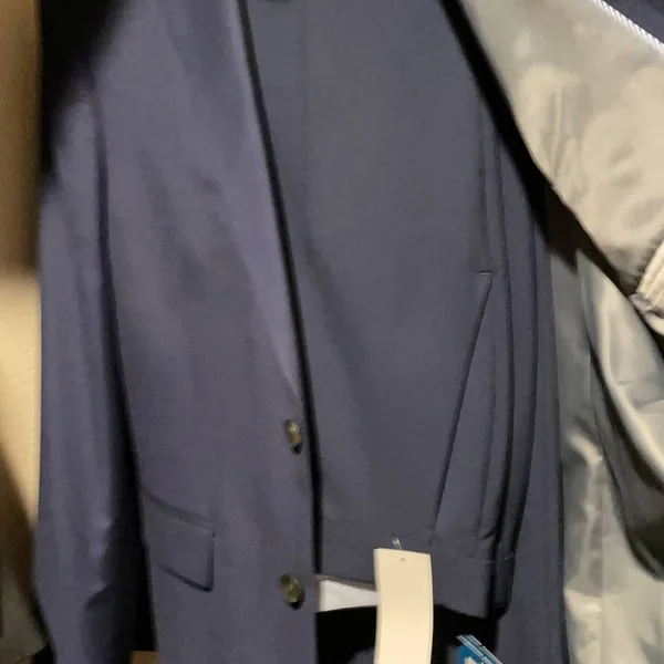 J.M. Haggar Texture Weave Classic Fit Suit SEPARATE Jacket - 38 Regular, Blue