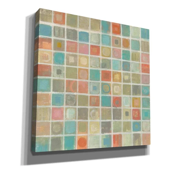 'Sea Glass Mosaic' by Silvia Vassileva - Canvas Wall Art 37 x 37