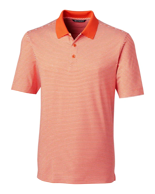 Cutter & Buck Men's College Orange Pike Polo Double Dot Print