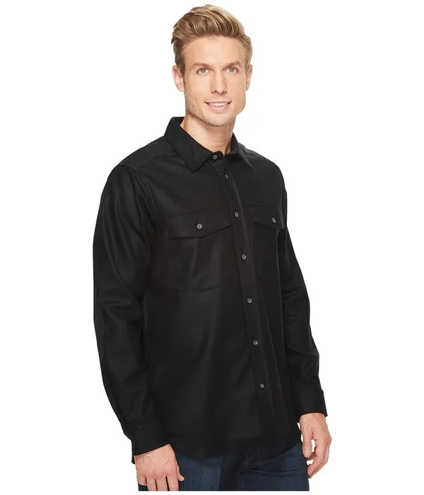 Fjallraven - Men's Ovik Re-Wool Long Sleeve Shirt - Black, S