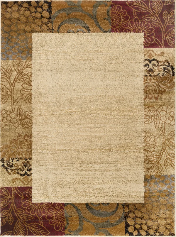 Tayse Elegance 5202 Beige 7 ft. 10 in. Round Transitional Area Rug