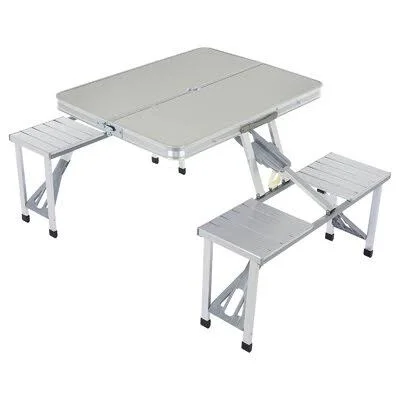 Dycus Rectangular 4 - Person Picnic Table Arlmont & Co. Color: Gray