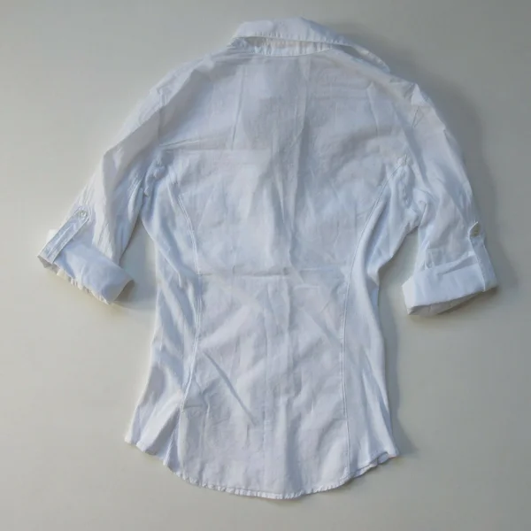 James Perse Contrast Ribbed Surplus Shirt White Size 1